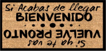 Felpudo Coco 40x70 Frase Doble